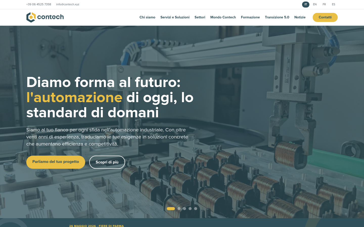 Immagine articolo: Il nuovo sito Contech è online
